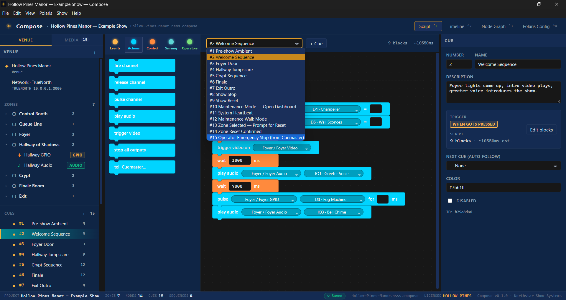Compose Cues panel